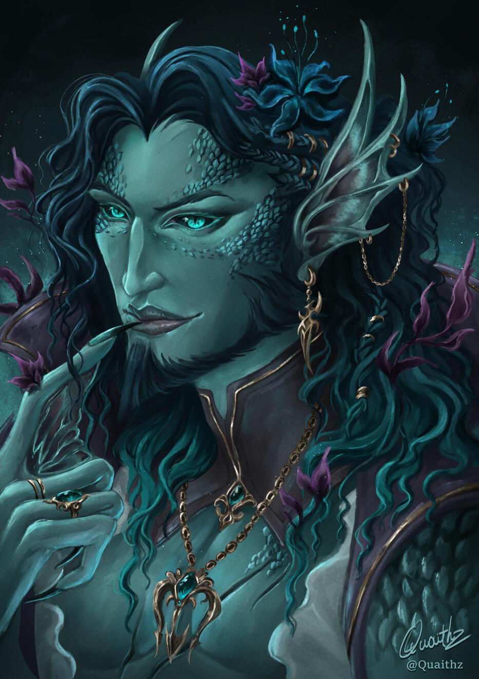 DnD Merfolk - Portrait