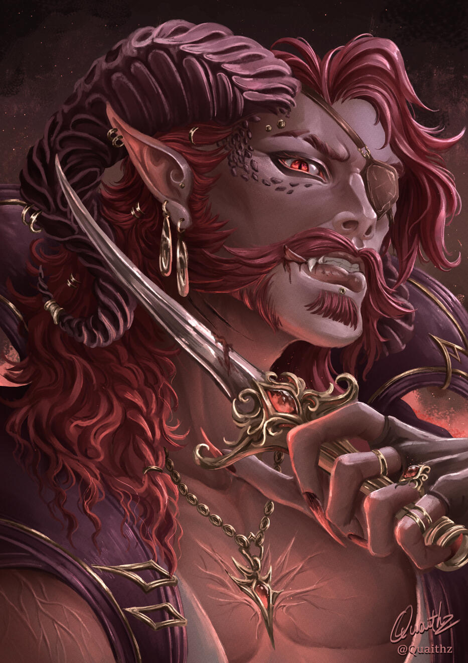 DnD Tiefling - Portrait